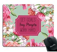 Smooffly Gaming Mouse pad Custom, Pretty turchese blu sfondo decorato con drappeggiato rete da pesca e nautica Starfish on Painted rustico in legno lavagne mouse pad 24,1 x 20,1 cm (240MMX200MMX3 MM) SM-53