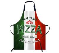 Smooffly Grembiule con stampa pizza, grembiule regolabile per uomo e donna, adatto per cucina, cameriera, chef, Poster Pizza, 27x31 Inch