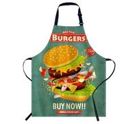 Smooffly Grembiuli Cucina Casa A07, Poster vintage di hamburger, 27x31 Inch