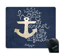 Smooffly Mouse Pad Bible Verse - We Have This Hope As an Anchor for The Soul Hebrew 6:19 Theme pattern