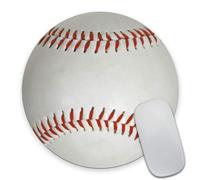 Smooffly Round Mouse Pad Custom Baseball Design Customized Round Non-Slip Rubber Mousepad Gaming Mouse Pad Size 7.9 x 7.9 x 0.12 Inch