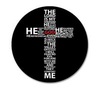 Smooffly Rundes Mauspad mit wundersch nem Design: Gott, Jesus, Christus, christliches Kreuz