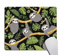 Smooffly, tappetino per mouse da gioco personalizzato, con soffione di leone su sfondo in legno, rettangolare, antiscivolo, in gomma 9.5*7.9 Inch Gm-61.