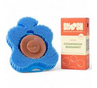 Smoosh® Scrub per il corpo, sapone blu e 2 pezzi, bergamotto al legno di cedro, scrubber per il corpo in silicone con sapone incorporato per esfoliazione e pulizia della doccia