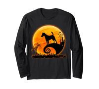 Smooth Fox Terrier Cane e Luna Divertente Costume di Maglia a Manica