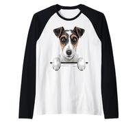 Smooth Fox Terrier Funny Peeking Pocket SFT Foxie Dog Maglia con Maniche Raglan