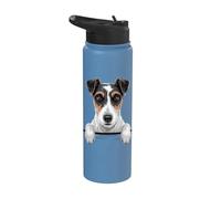 Smooth Fox Terrier Funny Peeking Pocket SFT Foxie Dog Stainless Steel Insulated Water Bottle