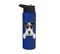 Smooth Fox Terrier Funny Peeking Pocket SFT Foxie Dog Stainless Steel Insulated Water Bottle