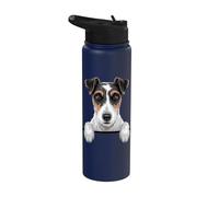 Smooth Fox Terrier Funny Peeking Pocket SFT Foxie Dog Stainless Steel Insulated Water Bottle
