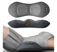 Smooth Spine Triple Fusion Back Massager, 3 in 1 Upadate Rechargeable Electric Lumbar Support Pillow, for Neck and Shoulder and Backs (gray)