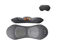 Smooth Spine Triple Fusion Back Massager, Upgraded 3 in 1 Neck Shoulder Back Massagers with Traction, Vibration Heat, Massage Relaxer for Neck, Shoulders and Back Suitable for Pain Relief (Gray)