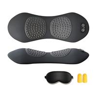 Smooth Spine Triple Fusion Back Massager with Traction, 3 in 1 Neck Shoulder Backs Massagers, Vibration & Heat for Neck, Shoulder, Back (Black)