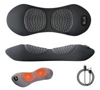 Smooth Triple Fusion Back Massager, 3 In 1 Back Massager With Traction, Vibration & Heat, Relax The Body (Dark Gray)