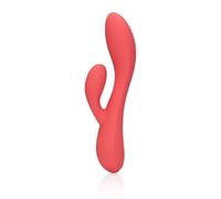 Vibratore Flessibile Loveline con Stimolatore Clitorideo e Ricaricabile in Silicone Vellutato - Rosa
