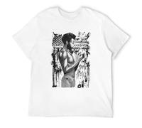 SMOOTH WILL Childish Gambino This Is America, Donald Glover Rap, Men's Casual T Shirt Print Tops White L