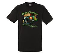 SMOOTH WILL Good Charlotte The Young And The Hopeless T-Shirt Graphic Tee Printed Shirt Short Sleeve for Mens Black L