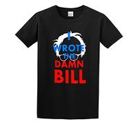 SMOOTH WILL I Wrote The Damn Bill Bernie Sanders President Funny T-Shirt Graphic Printed Funny Tee for Men Black M