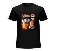 SMOOTH WILL Men's Karate Movie Danial-San & Mr Miyagi Sunset T-Shirts Black M