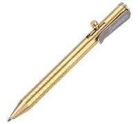 SMOOTHERPRO Avanzate Penna a Sfera in Ottone massiccio EDC Bolt Action Penna Compatibile con le ricariche Fisher Space SPR per Ufficio Scuola Attività commerciale Colore Naturale(FSR011)