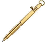 SMOOTHERPRO Avanzate Penna a Sfera in Ottone massiccio EDC Bolt Action Penna per Ufficio Scuola Attività commerciale Colore Naturale(BR630)