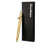 SMOOTHERPRO Avanzate Penna a Sfera in Ottone massiccio EDC Bolt Action Penna Portatile Squisita Penna Firma Bilanciamento del Peso per Ufficio Scuola Attività commerciale Colore Ottone (BR630)