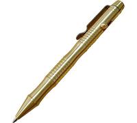 SMOOTHERPRO Avanzate Penna a Sfera in Ottone massiccio Pesante EDC Bolt Action Per le mani di artrite di tremore Parkinson EDC Pocket Signature Ufficio Scuola Attività Colore Ottone (BB201)