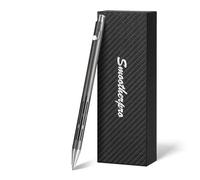 SMOOTHERPRO Bolt Action Pen, penna a sfera in acciaio inossidabile con inchiostro nero, compatibile con ricariche Pilot G2, penna EDC da 0,7 mm per scrittura, grigio