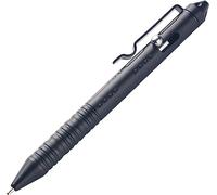 SMOOTHERPRO Penna a Sfera EDC Bolt Action Penna Tascabile Clip Resistente in Acciaio Inossidabile Bilanciamento del Peso per Ufficio Scuola Attività commerciale Colore Nero (TP156)