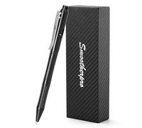 SMOOTHERPRO Penna a sfera in acciaio inox Penna A Sfera Retraibile Compatibile con le Ricariche Pilot G2 Clip in Acciaio Inossidabile Pesante per Tremori Artrite Parkinson Colore Nero (RG338)