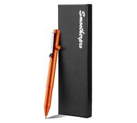 SMOOTHERPRO Penna a sfera in alluminio Bolt Action | Penna a sfera e matita in uno con punta in lega di grafite design a rotazione retrattile | Per schizzi in ufficio (APG04) | Arancione