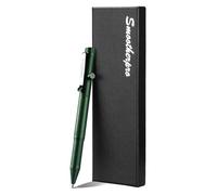 SMOOTHERPRO Penna a sfera in alluminio Bolt Action | Penna a sfera e matita in uno con punta in lega di grafite design a rotazione retrattile | Per schizzi in ufficio (APG03) | Verde