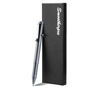 SMOOTHERPRO Penna a sfera in alluminio Bolt Action | Penna a sfera e matita in uno con punta in lega di grafite design a rotazione retrattile | Per schizzi in ufficio (APG02) | Grigio
