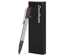 SMOOTHERPRO Penna a Sfera in Ottone Massiccio Penna in Acciaio Inossidabile Compatibile con Ricariche Parker per EDC Office School Business Colore Nero (SP01BK)