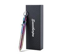 SMOOTHERPRO Penna a sfera in titanio Bolt Action Compatibile con Ricariche Parker Design robusto e cavo Per mani affette da artrite e Parkinson tremori, Colore Multicolore (HTP02)