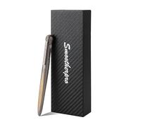 SMOOTHERPRO Penna a sfera in titanio Compatibile con le ricariche Parker per l'ufficio la scuola e gli affari Firmato il diario di scrittura come regalo colore Stone Wash Grigio (TA02)