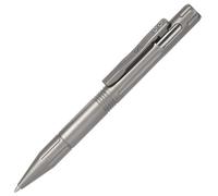 SMOOTHERPRO Penna a sfera in titanio/penna Bolt Action Compatibile con le ricariche Parker Regalo firmato per affari Office School Colore Argento sabbiato (GT01)