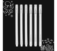 SMOOTHERPRO Penna gel bianca, Confezione da 6 penne bianche Punta da 0,6 mm 0,8 mm Penne per schizzi bianche con evidenziazione per carte nere scure Disegno artistico Design Scrapbooking (S068-3)