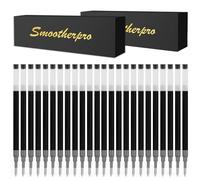 SMOOTHERPRO Ricariche per penne a sfera Compatibile con G2 per penna Bolt Action per forniture per ufficio per la scrittura a scuola Confezione da 24 di inchiostro nero (G224)