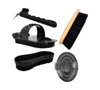 SmoothGain 5 Pezzi Set di 5 Attrezzi per la Toeletta del Manuale Kit di Toelettatura con Spazzole e Pettini per Pulizia Dopo la Cavalcata