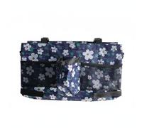 SmoothGain Borsa Organizzatore Deambulatore Borsa Tasca Sacca Custodia Appendibile con Cinghie di Ancoraggio in Tessuto Oxford 600d, Borsa Organizer Per Deambulatore, Array, Blu Con Fiori Bianchi