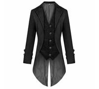 SmoothGain Giacca da Costume Aderente Completo | Stile Gotico Drammatico, Giacca a Coda di Rondine, Bottoni Decorativi Ornamentali, per scena, Halloween, Attori