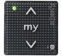 Smoove 1 via Somfy IO Black Shine.Comando a parete a sfioramento.Fornito di supporto a muro