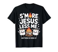 S'More And Jesus Less Me Christian Camping Camper Amante Maglietta