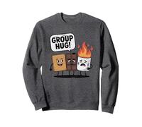 S'mores Group Hug Marshmallow Camping Trip Tee Felpa