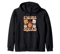 S'mores Squad Funny Campfire Marshmallow Felpa con Cappuccio