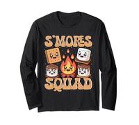 S'mores Squad Funny Campfire Marshmallow Maglia a Manica