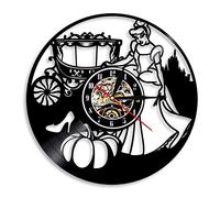 Smotly Orologio da parete in vinile, il famoso orologio da parete con motivo fiabesco di Cenerentola, un meraviglioso orologio da parete regalo per bambini.