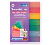 Smowo 7 lastre di cera Mica pastello, autoadesive per decorare e progettare, ideali per candele fai da te, battesimo, comunione e matrimonio