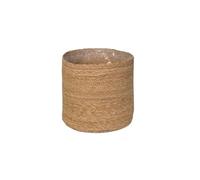 SMPLY. Cestino Portavasi Rotondo Semirigido Ideale per Vasi o Vasi Valido per Interni o Terrazzi Coperture in Juta 25 x 25 cm Colore Naturale