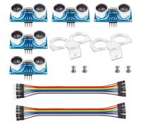 Smraza 5pcs Ultrasonic Module HC-SR04 Distance Sensor with 2pcs Cartoon Mounting Bracket for Arduino Mega R3 Mega2560 Duemilanove Nano Robot XBee ZigBee